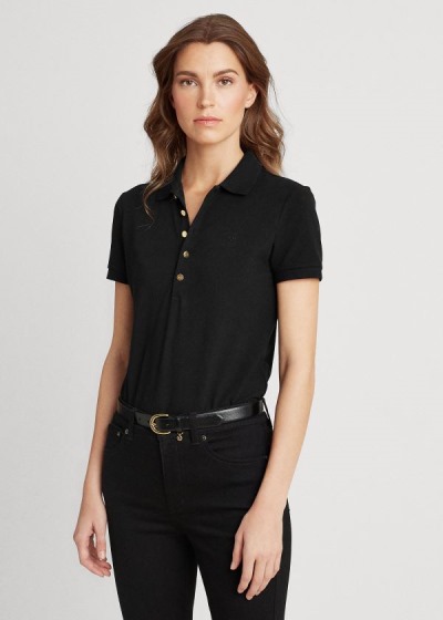 Women's Ralph Lauren Piqué Polo Shirts | 290835DPW